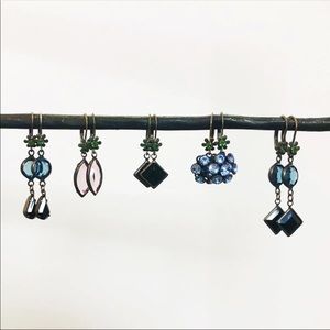 5 pairs of Swarovski crystal earrings